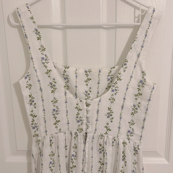 Reformation Bucatini Linen Dress In Chalet Floral Size 6 - Picture 11 of 16